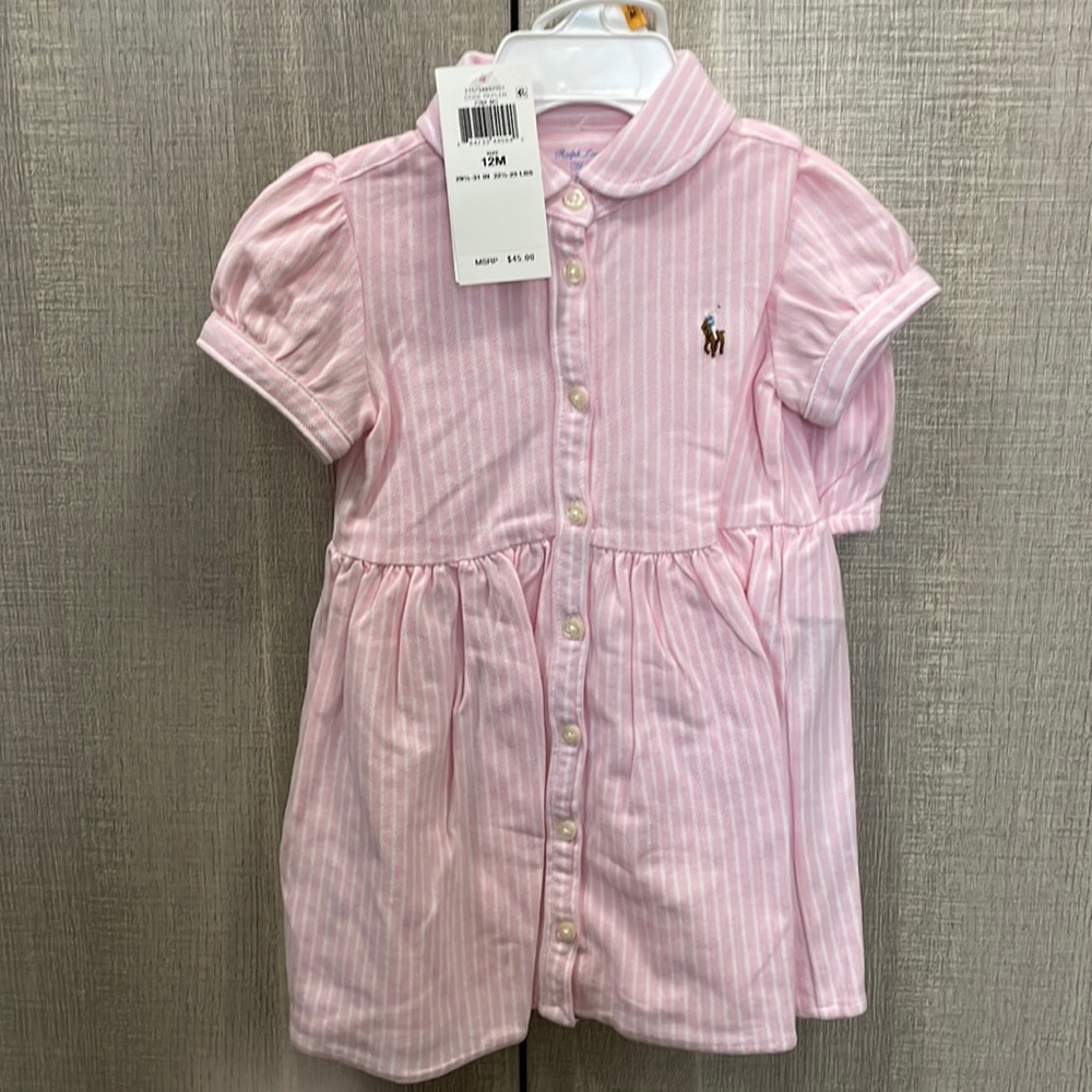 NWT Ralph Lauren Pink Dress size 12 months